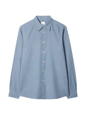 PS Paul Smith Sunbleached Snaps Poplin Shirt | Blue | FARFETCH MY
