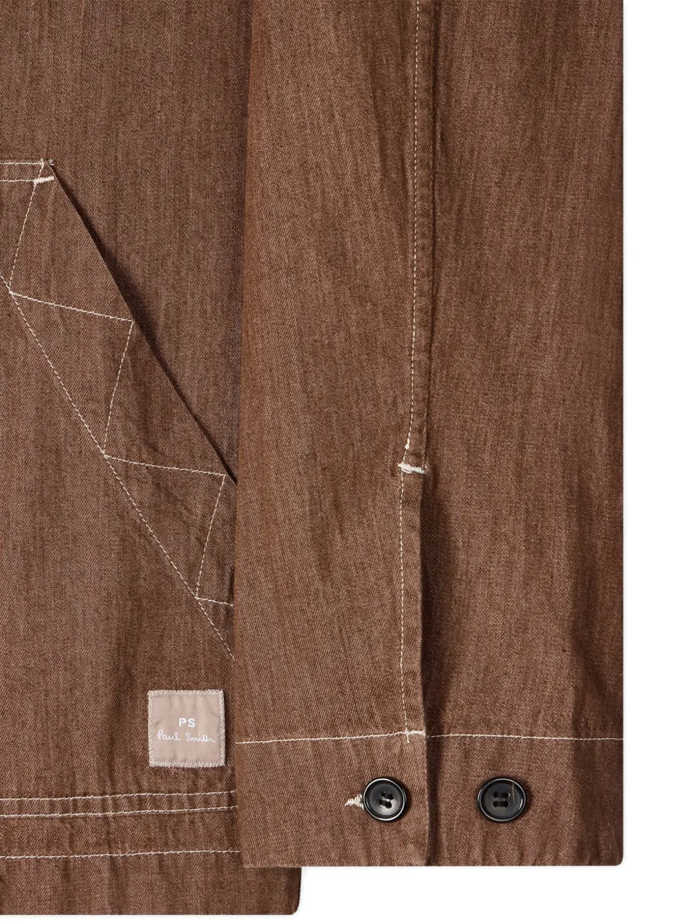  Ps Paul Smith Buttoned Denim Jacket - Brown 
