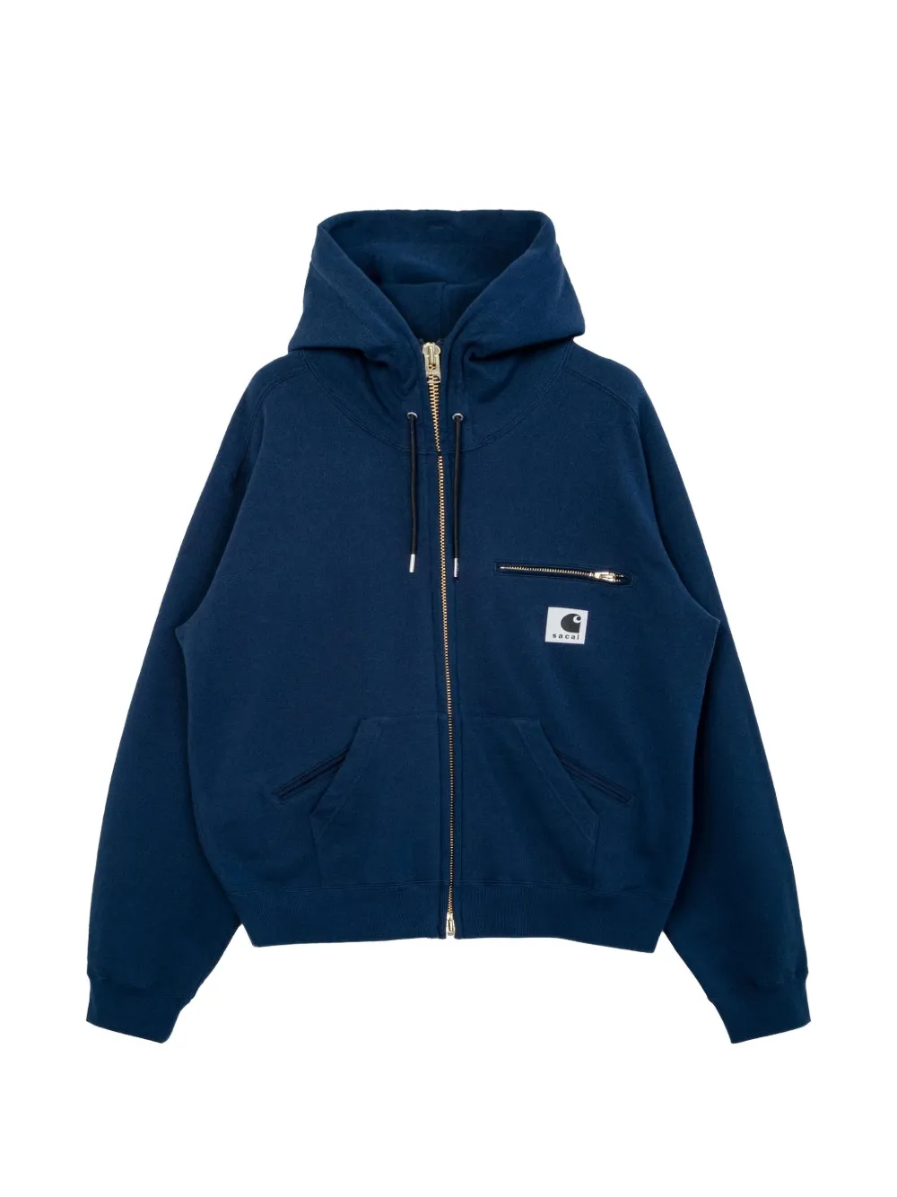sacai x Carhartt WIPfront-zip hoodie - Blu