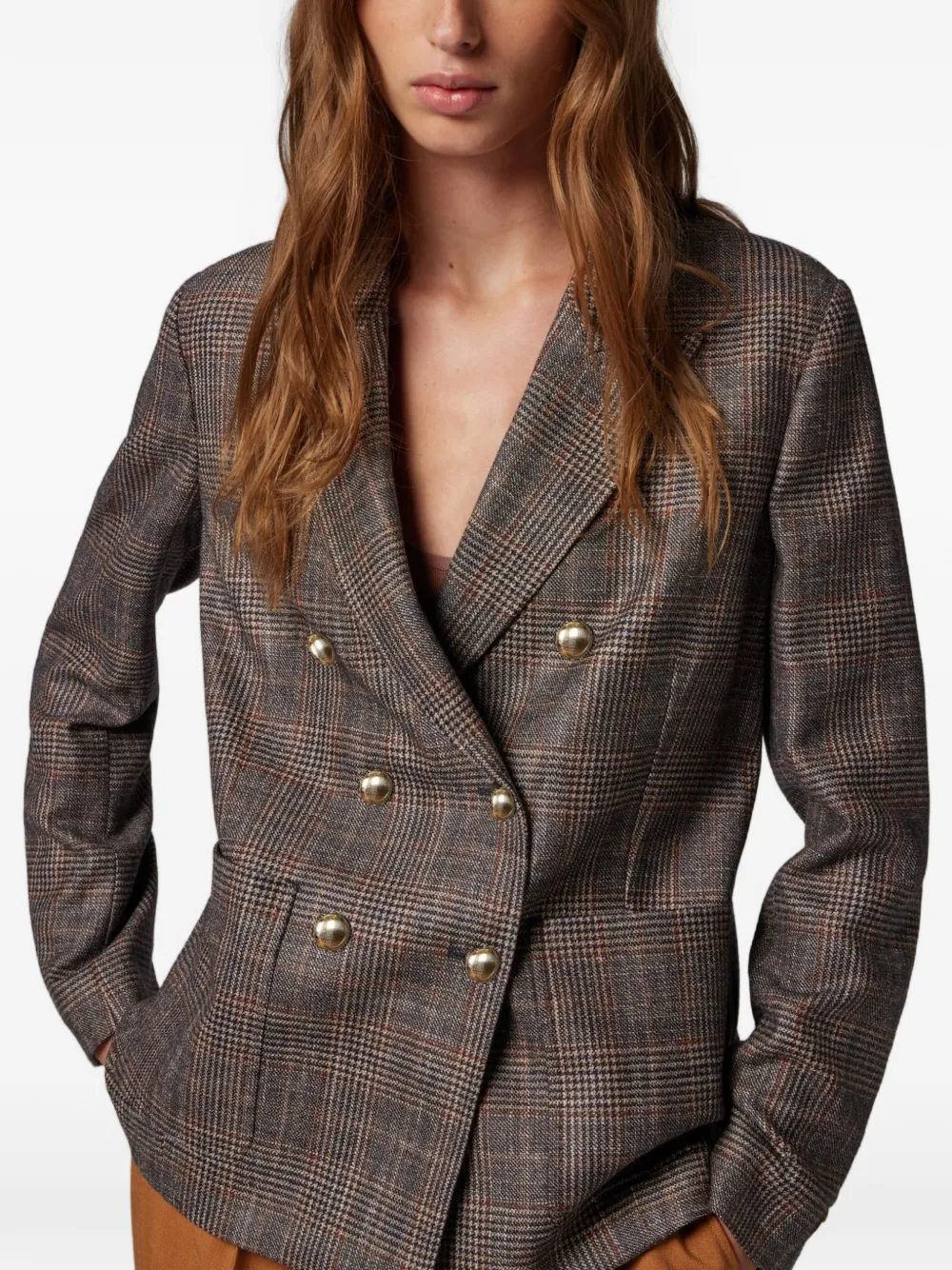 Paul Smith Blazer met dubbele rij knopen Bruin