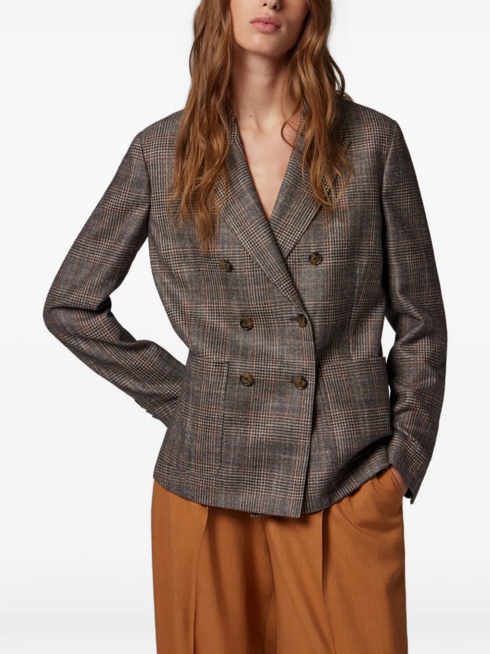 Paul Smith Blazer met dubbele rij knopen Bruin
