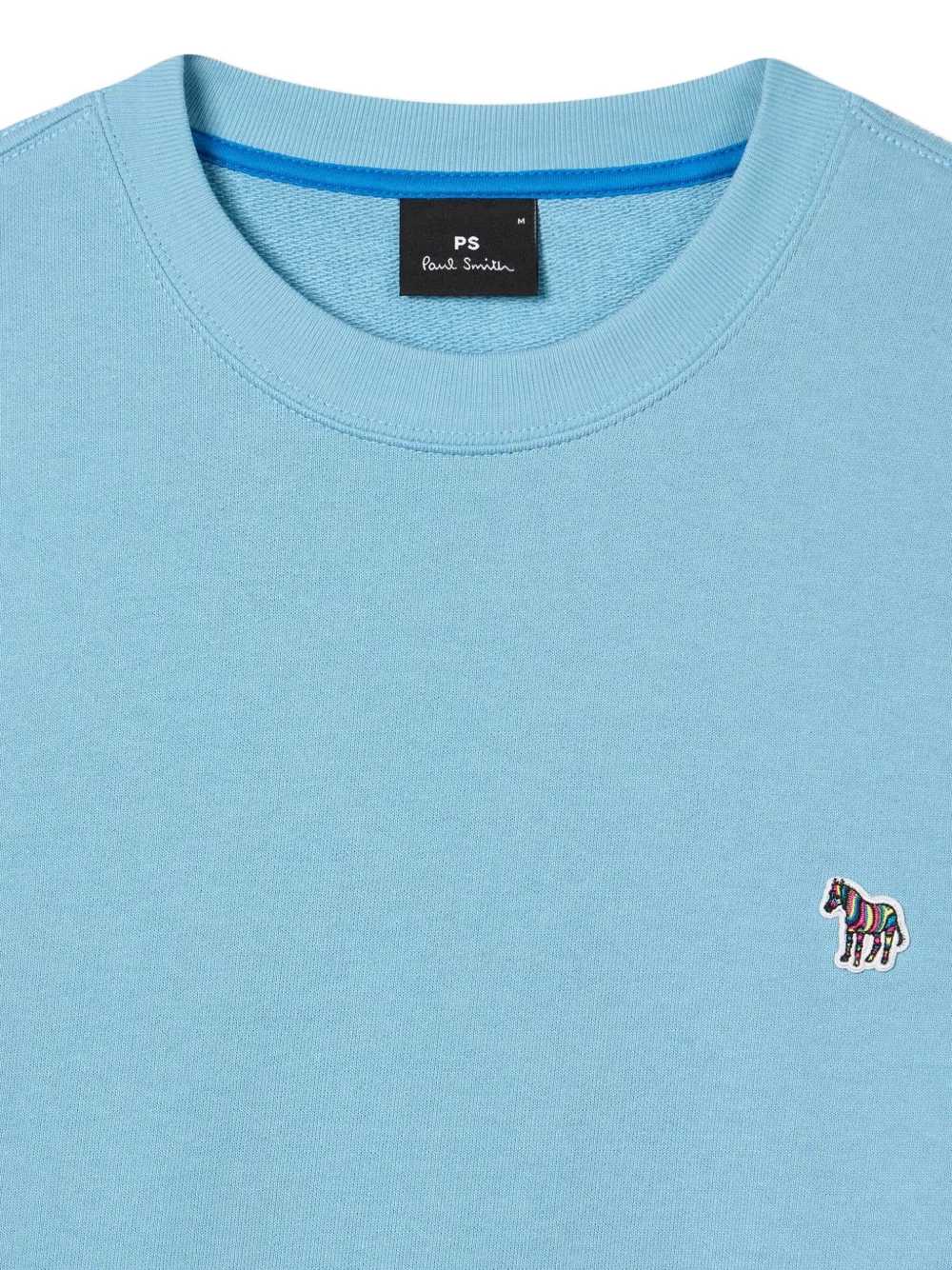 PS Paul Smith Sweater met zebra-patroon en ronde hals Blauw