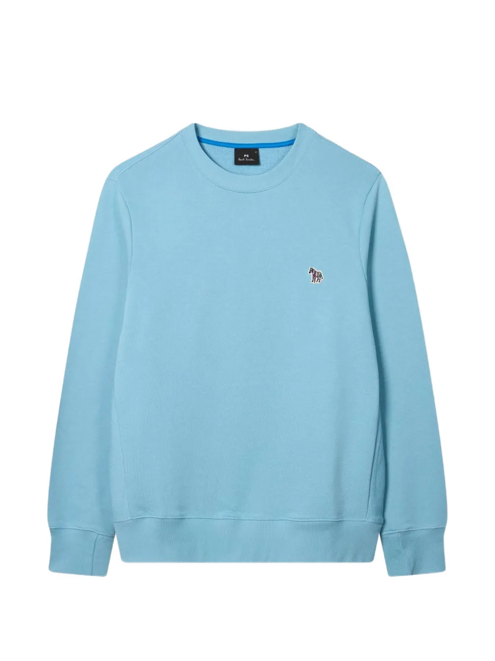 PS Paul Smith Sweater met zebra-patroon en ronde hals Blauw