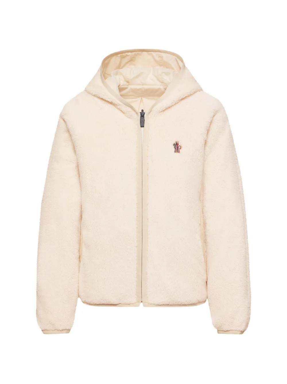Moncler Reversible Polartec jack met capuchon en rits Beige