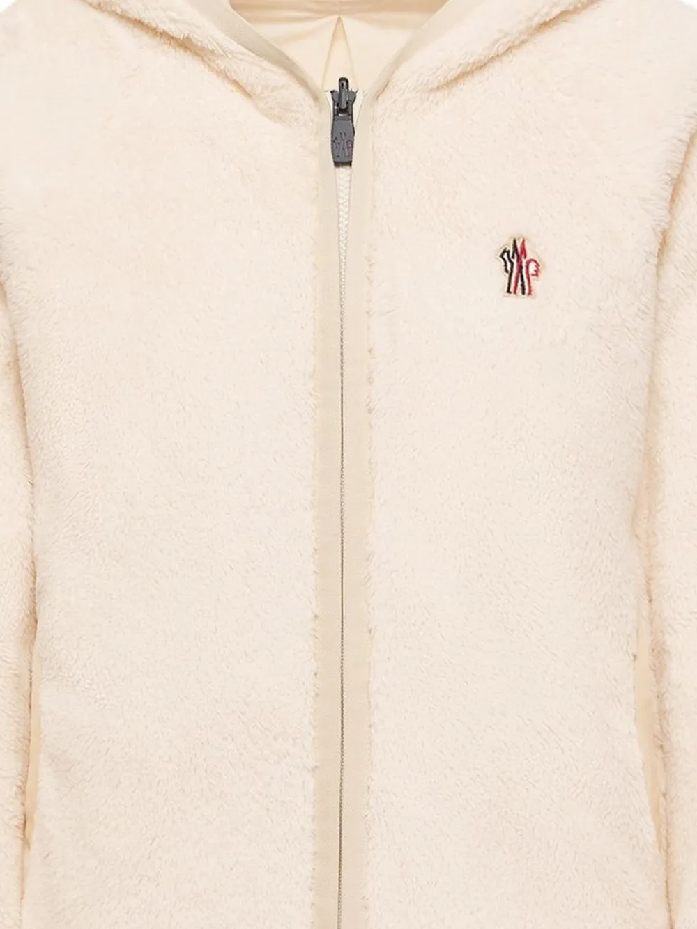  Moncler Reversible Polartec Hooded Zip-up Jacket - Neutrals 