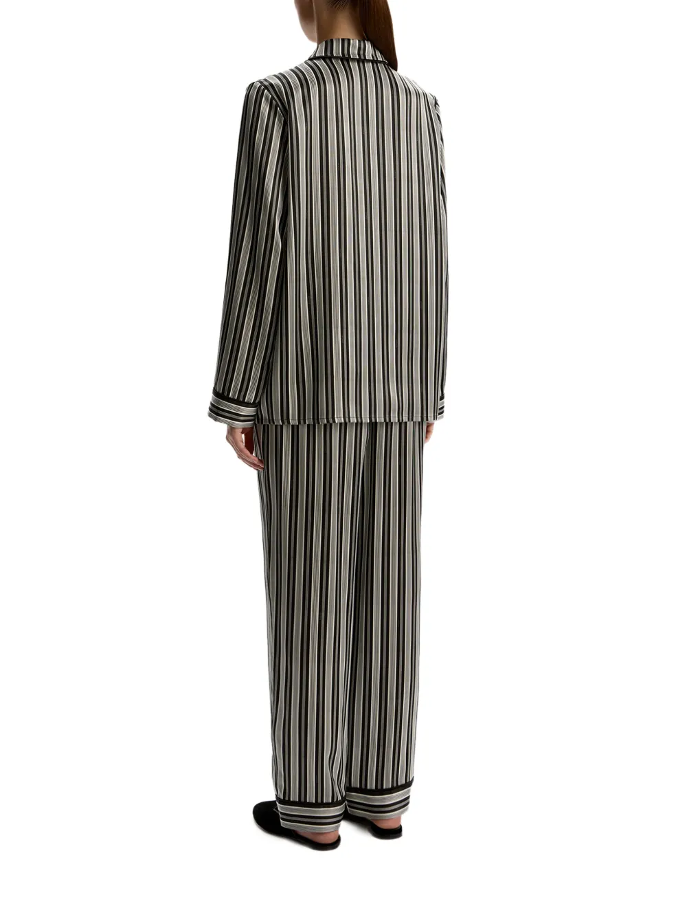 12 STOREEZ Gestreepte pyjamaset Zwart