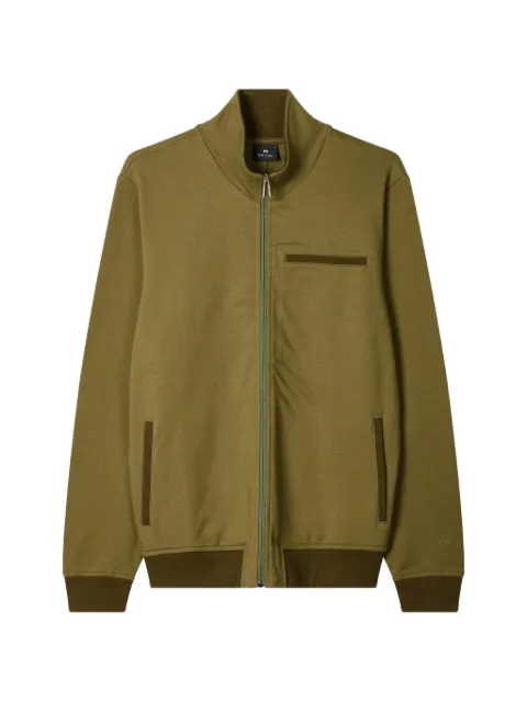 PS Paul Smith logo-embroidered zip-up sweatshirt