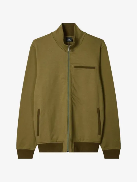 PS Paul Smith logo-embroidered zip-up sweatshirt