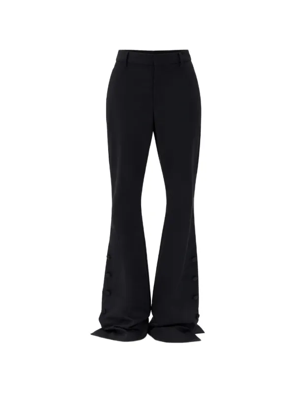Ann Demeulemeester Enya Buttoned Bootcut Trousers in Black