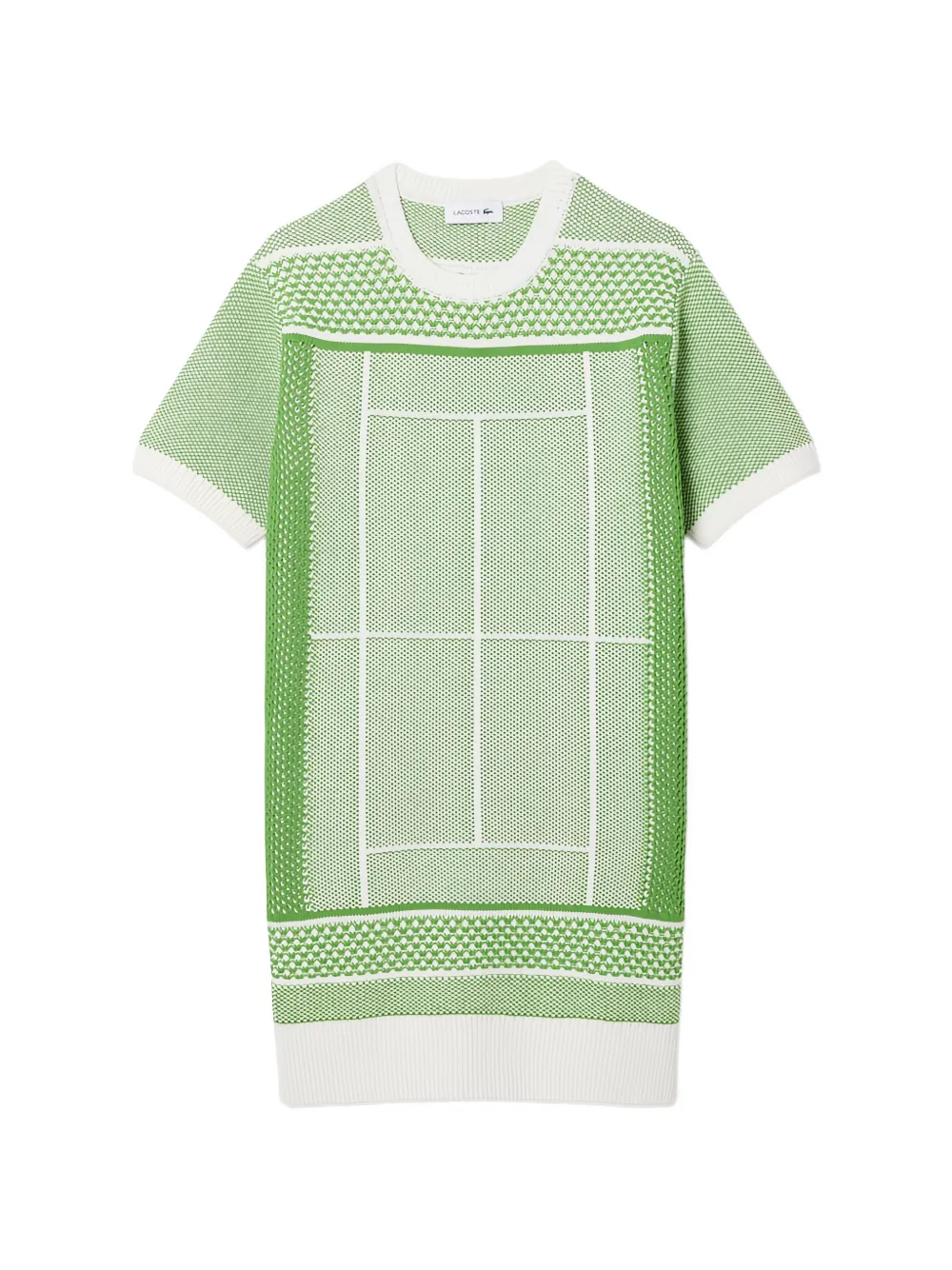 Lacoste tennis court-motif mini dress - Verde