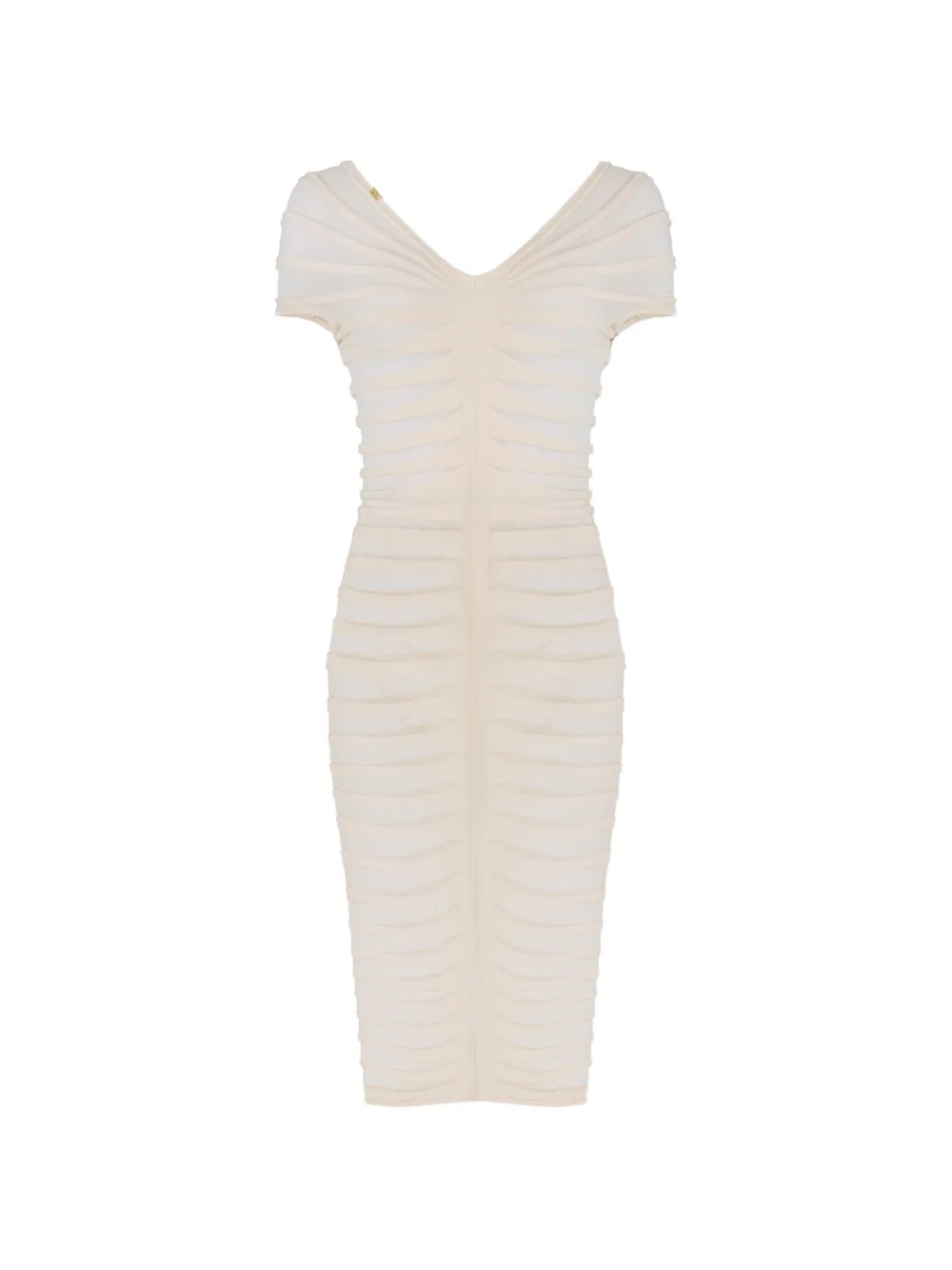 Elisabetta Franchi V-neck midi dress - Neutrals