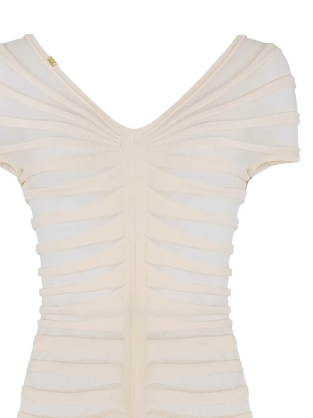 Elisabetta Franchi Midi-jurk met V-hals Beige