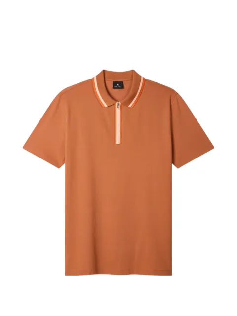 PS Paul Smith striped-collar cotton polo shirt
