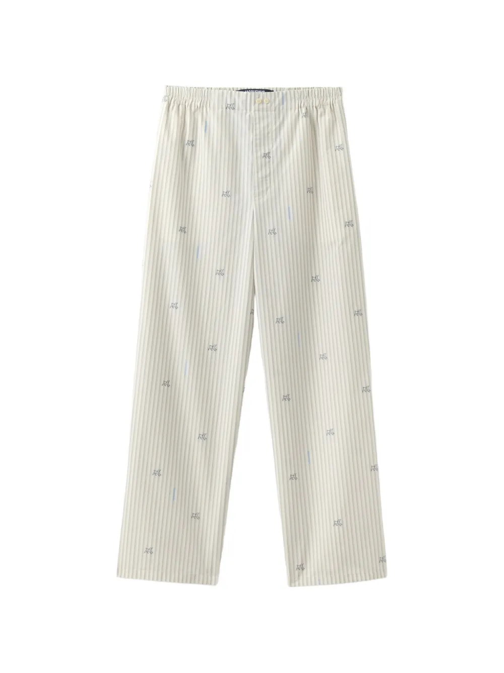 Jacquemus The Pyjama striped-details cotton trousers - Toni neutri