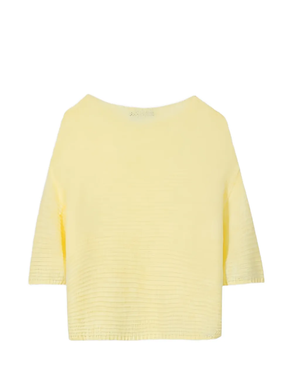  Luisa Cerano Short-sleeved Wool Sweater - Yellow 