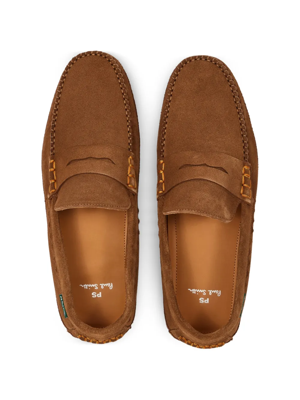  Ps Paul Smith Stitching Trim Loafers - Brown 