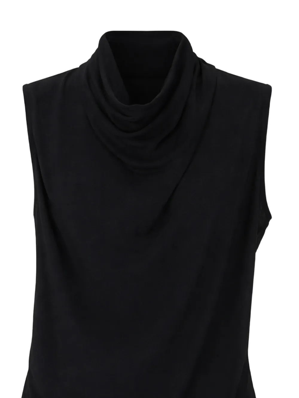 Twinset Top Drapeado Con Cuello Desbocado - Negro 