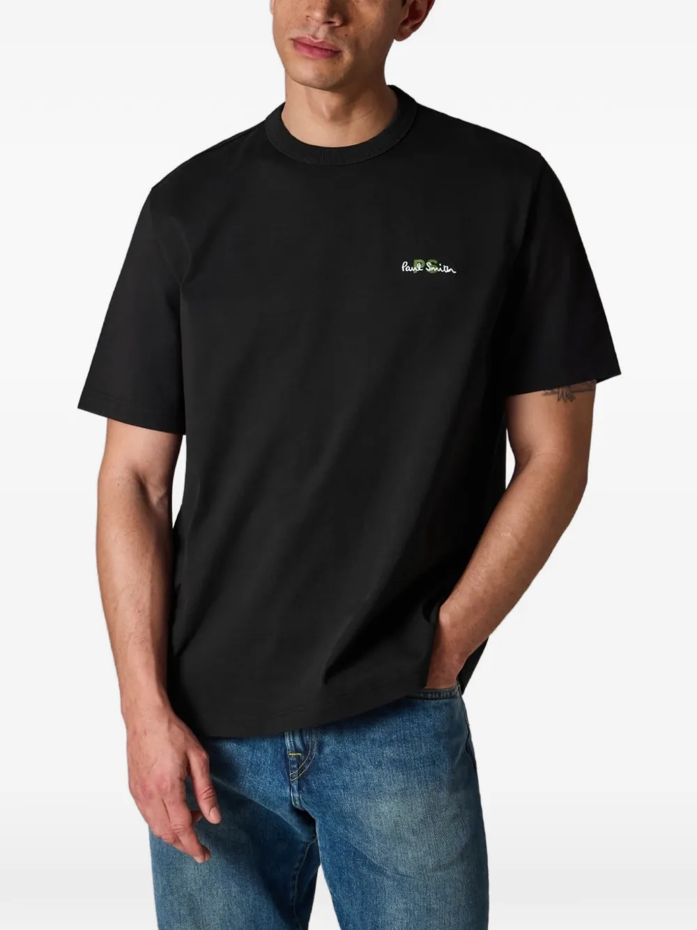 PS Paul Smith T-shirt met geborduurd logo Zwart