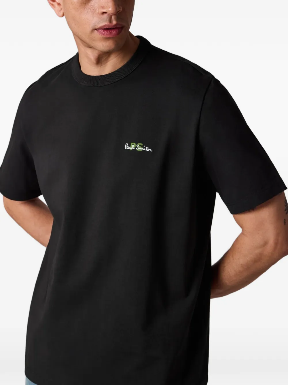 PS Paul Smith T-shirt met geborduurd logo Zwart