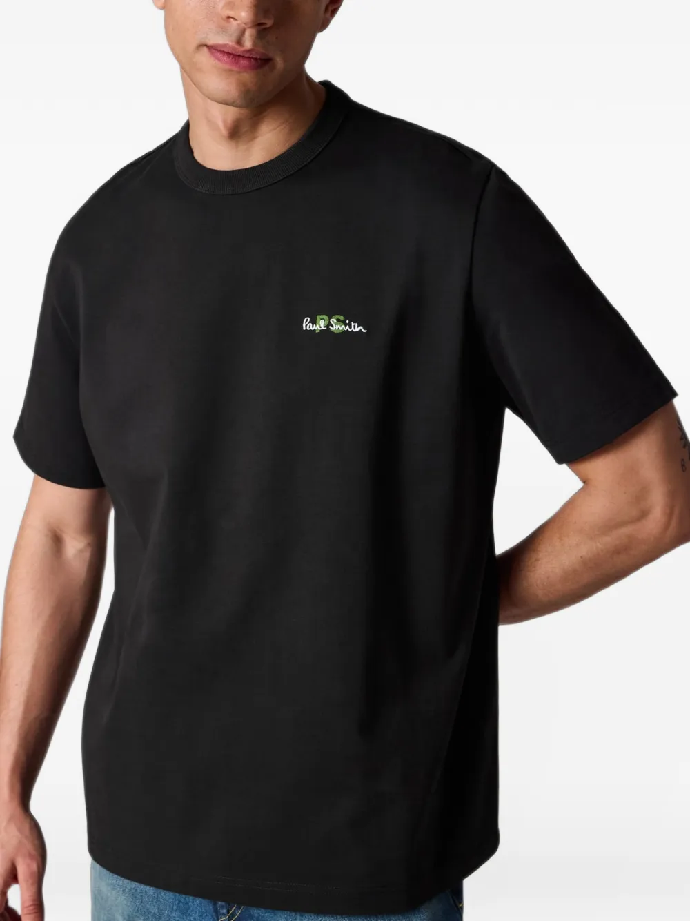 PS Paul Smith T-shirt met geborduurd logo Zwart