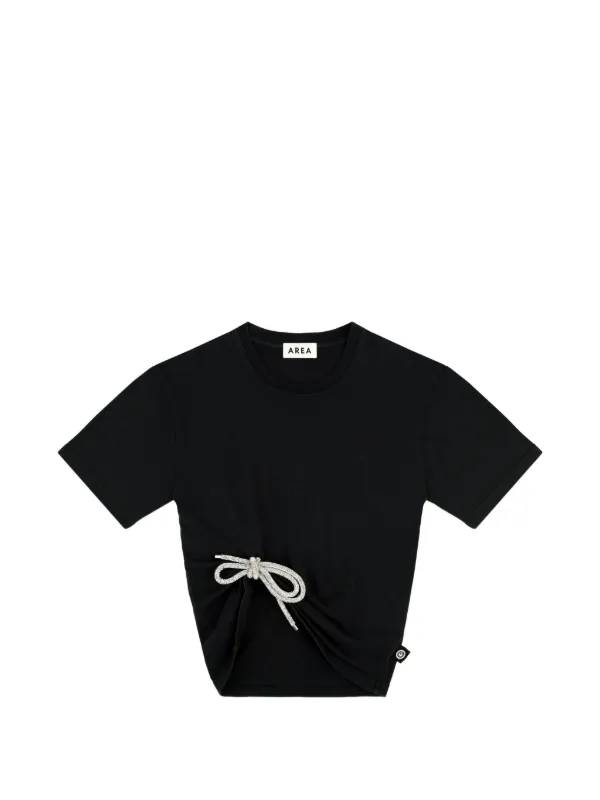 Area Crystal-embellished Knot T-shirt in Black