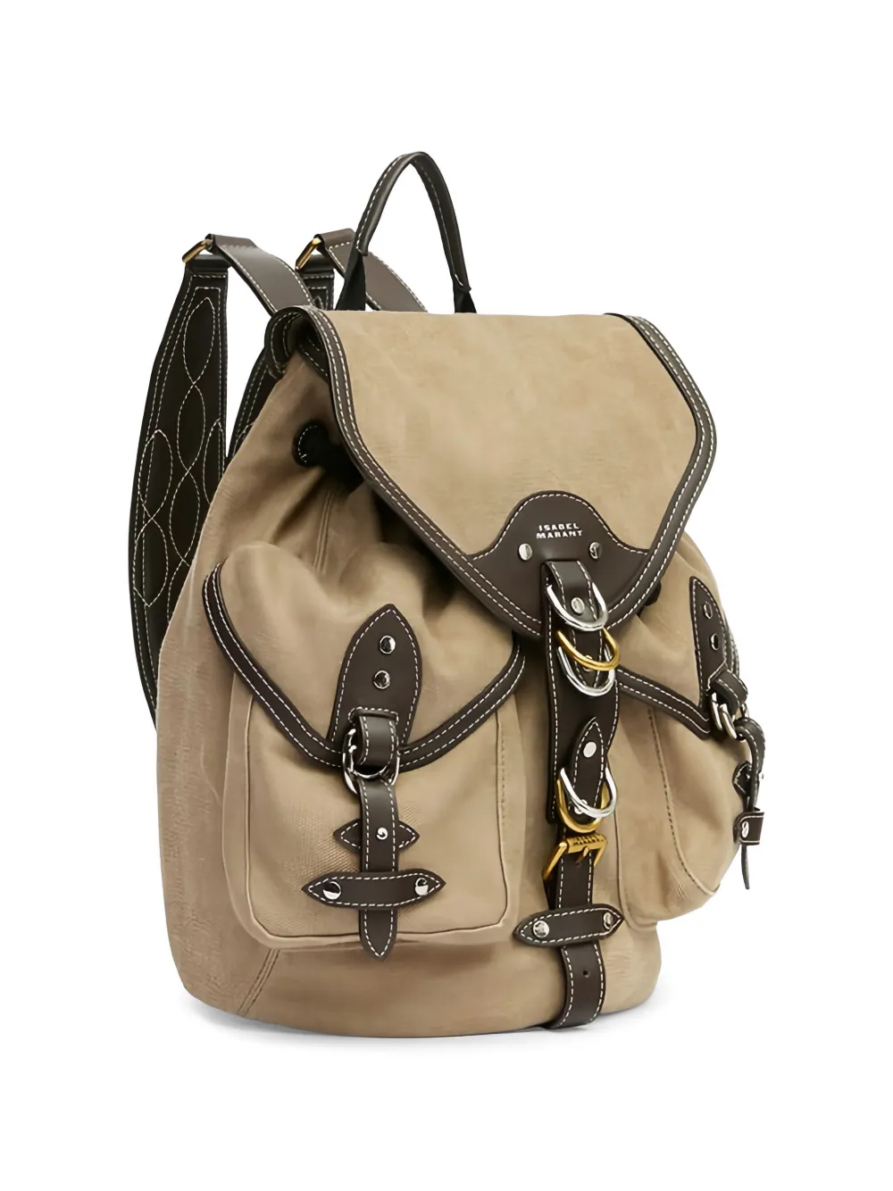  Isabel Marant Small Yumbo Backpack - Neutrals 