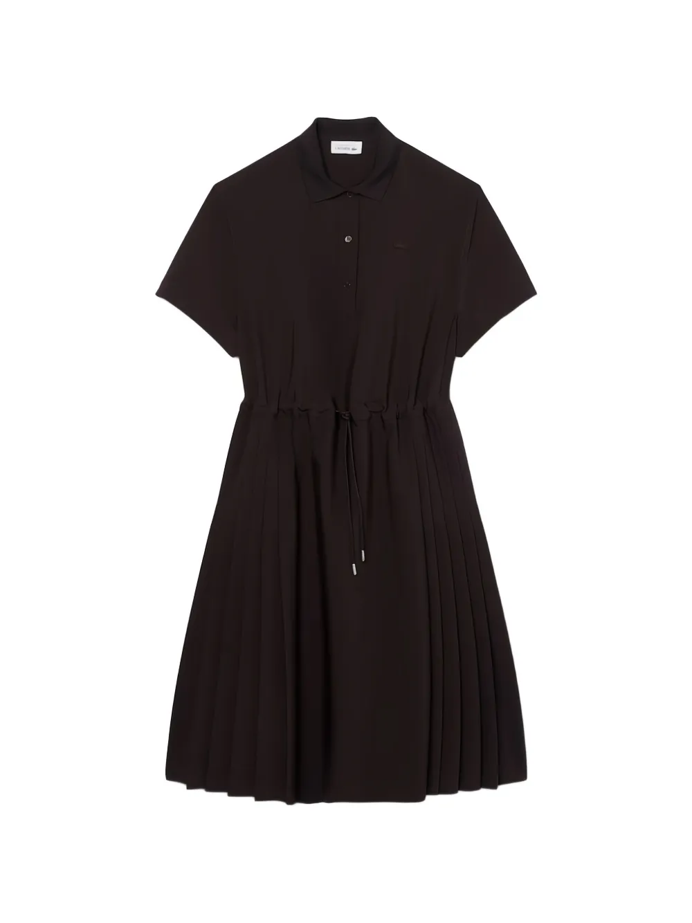 Lacoste pleated midi dress - Marrone