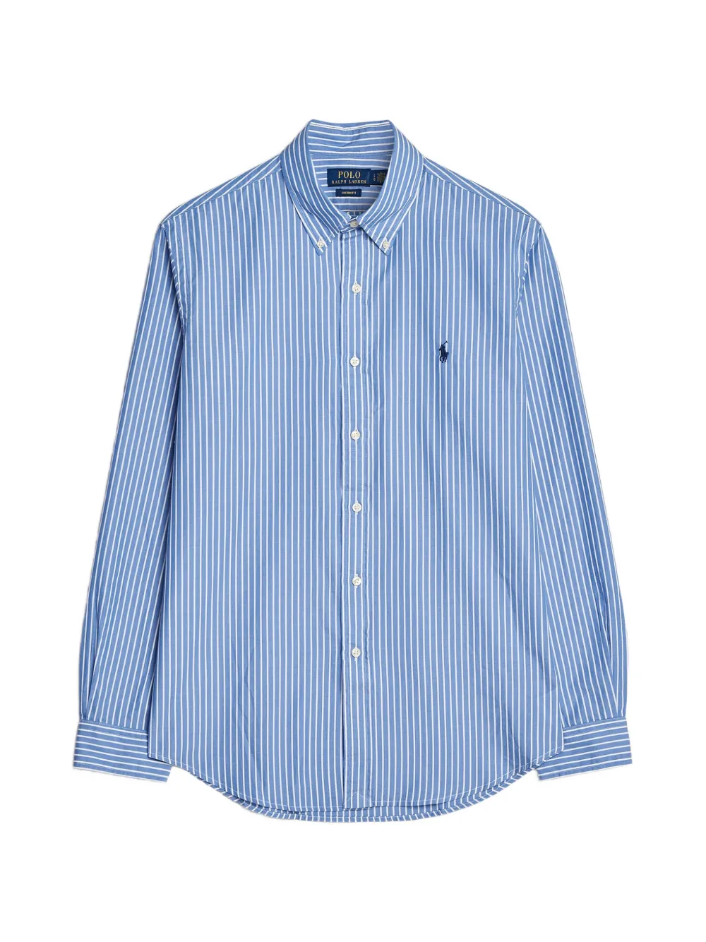 Polo Ralph Lauren logo-emboridered striped shirt - Blu