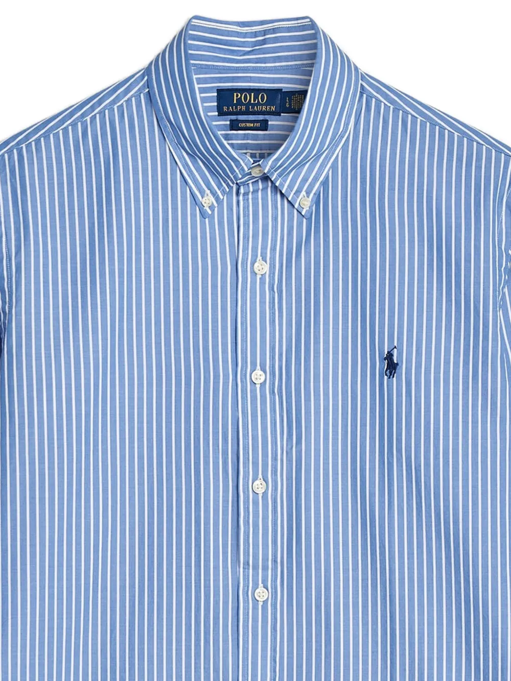 Polo Ralph Lauren Gestreept overhemd met geborduurd logo Blauw