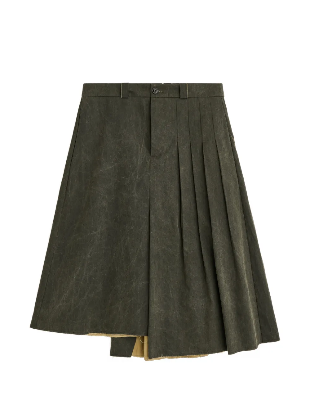OUR LEGACY Origami pleated midi skirt - Verde