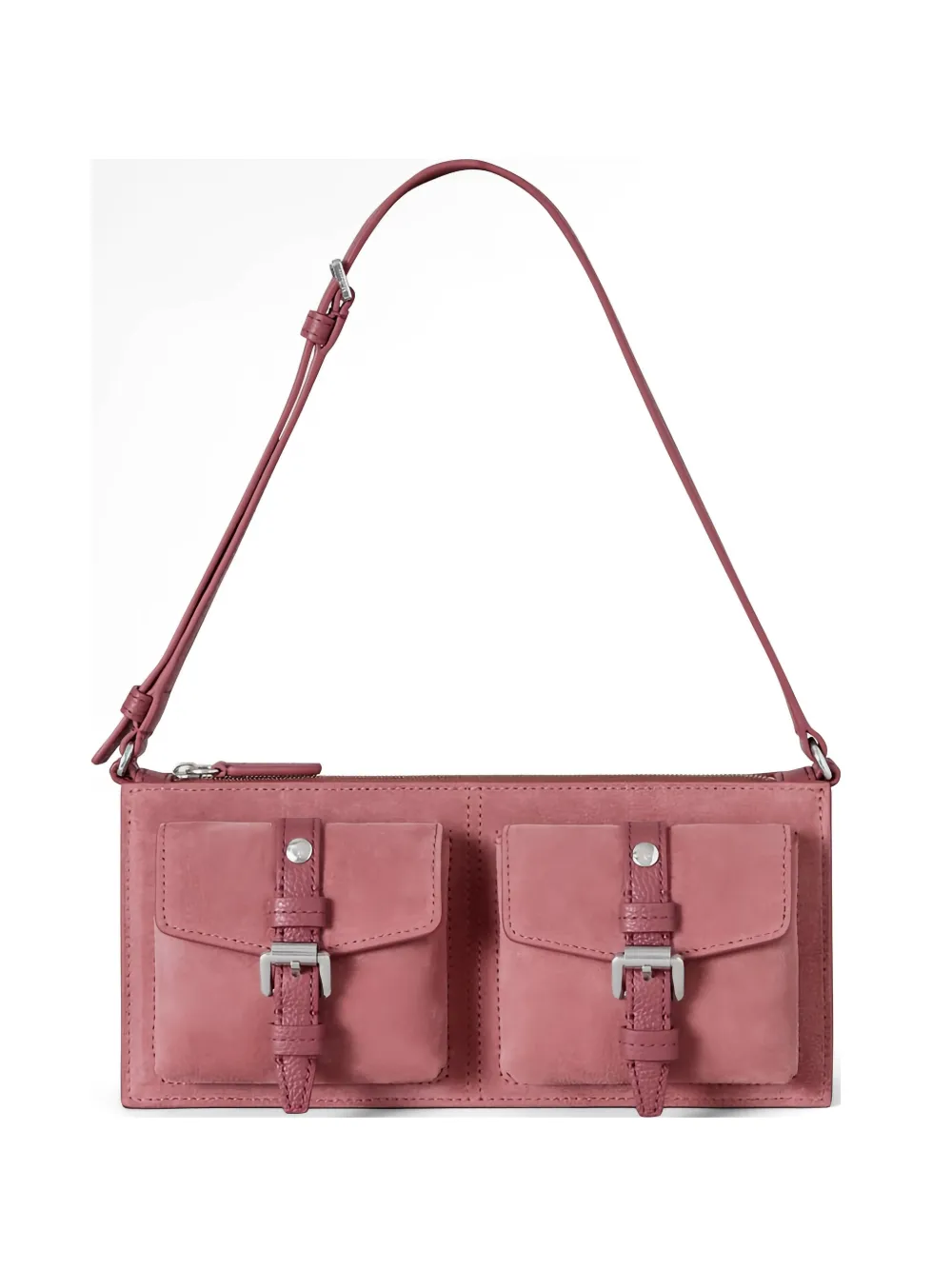 Mulberry Roxanne buckled suede shoulder bag - Rosa