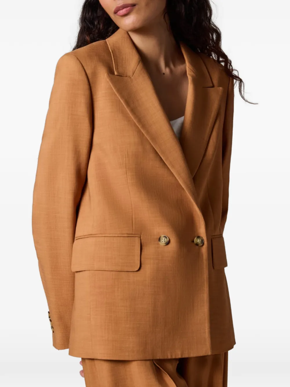 PS Paul Smith Blazer met dubbele rij knopen Bruin