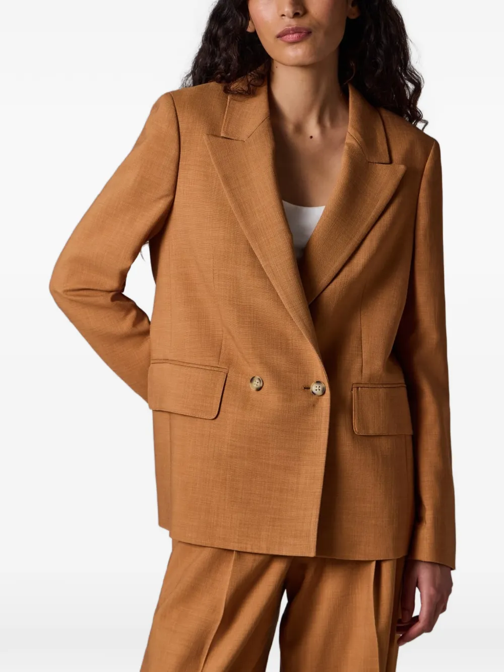PS Paul Smith Blazer met dubbele rij knopen Bruin