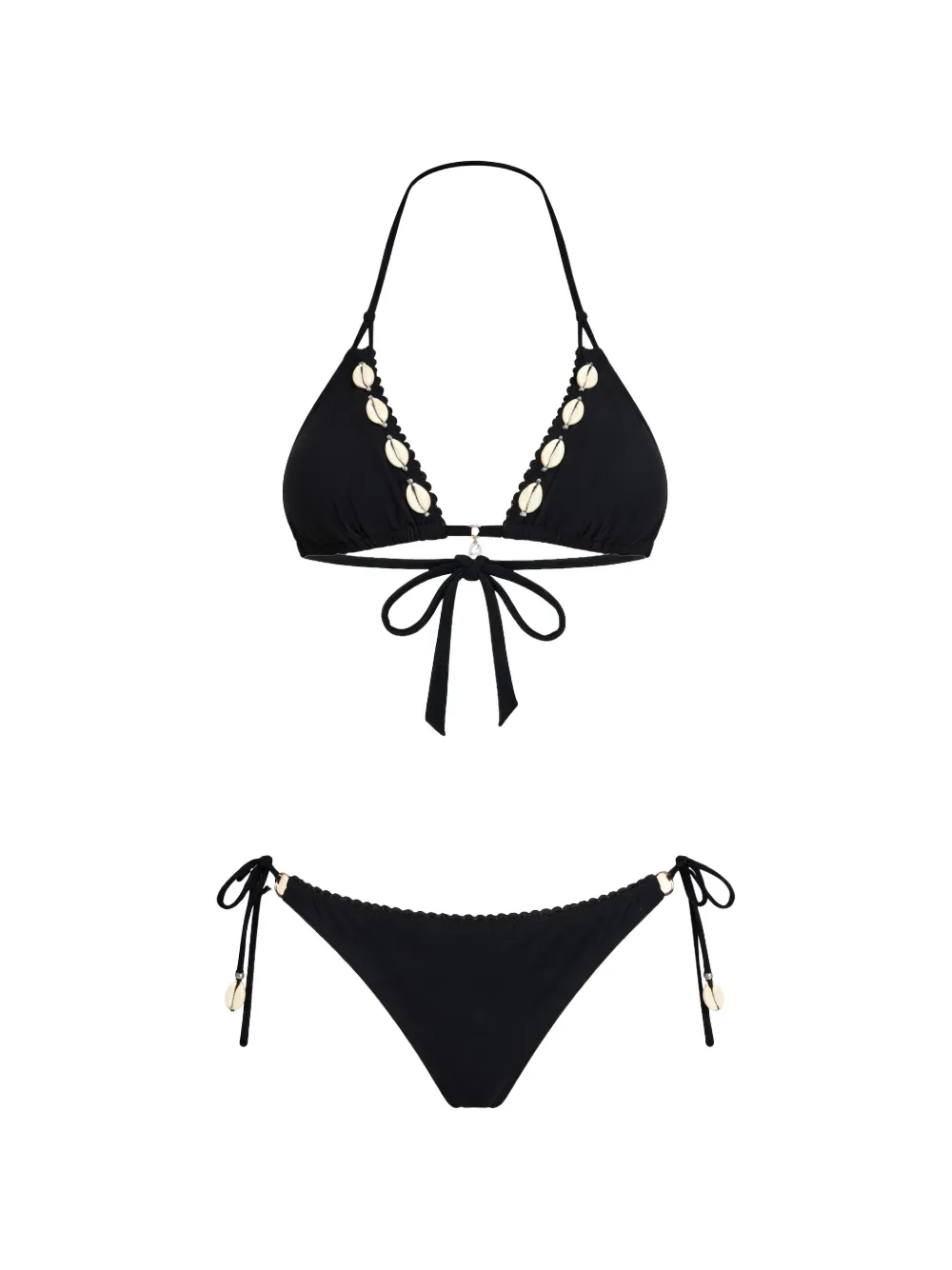 BANANA MOON shell-detail bikini - Nero