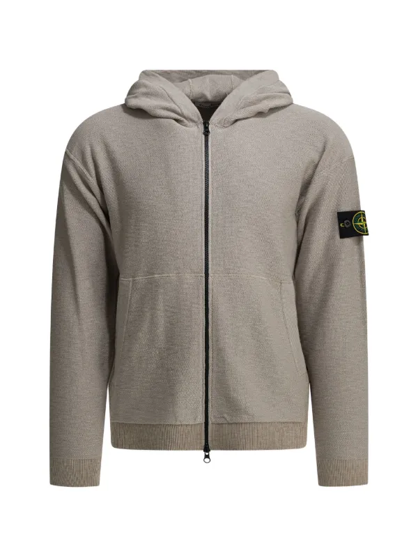 STONE  ジップアップパーカー Stone Island ジップアップ パーカー | ニュートラル | FARFETCH JP