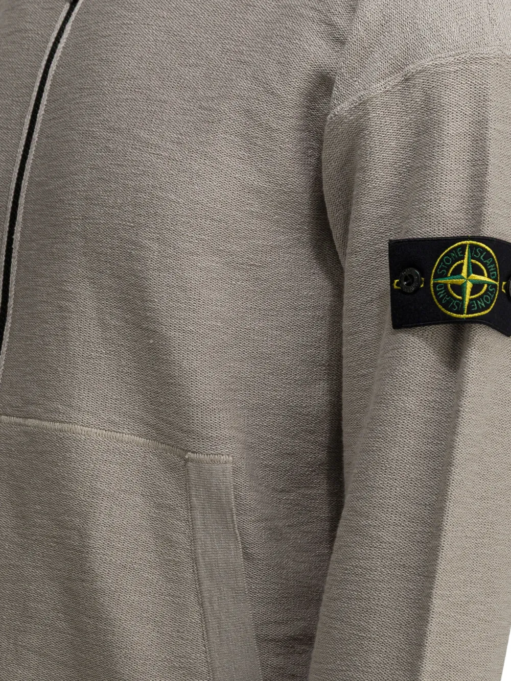 Stone Island Hoodie met logopatch Beige