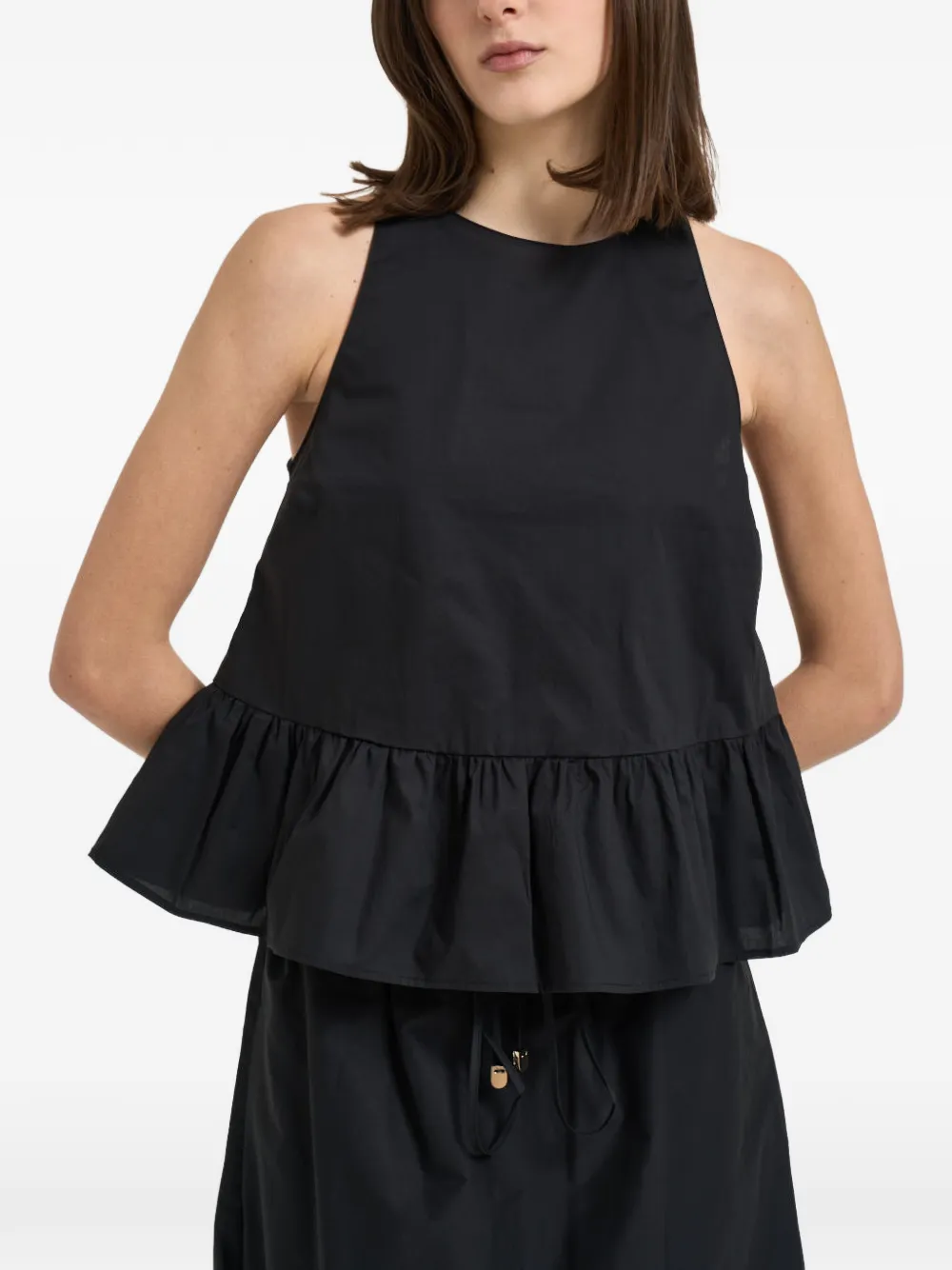 LIU JO ruffled peplum top - Nero