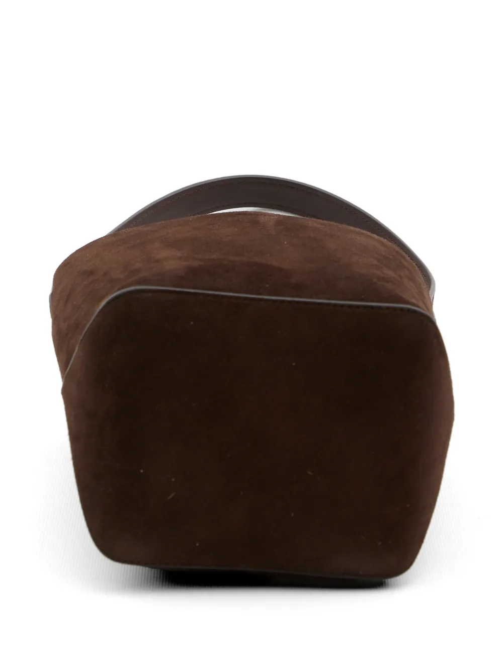  The Row Geometric Leather Small Tote - Brown 