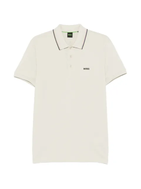 BOSS piped cotton polo shirt