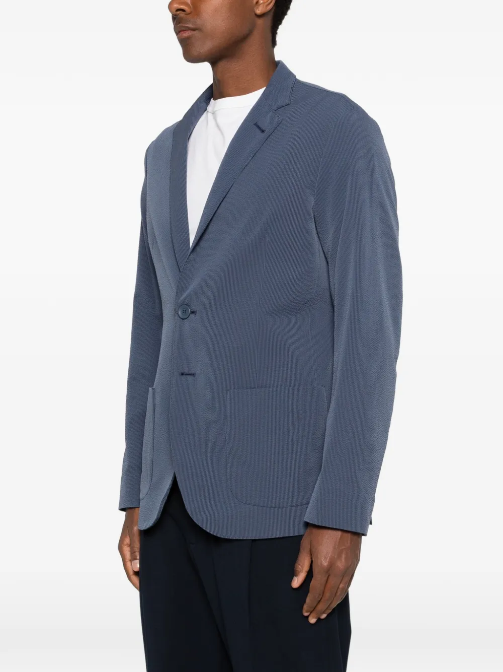Herno Blazer met bewerkte revers Blauw