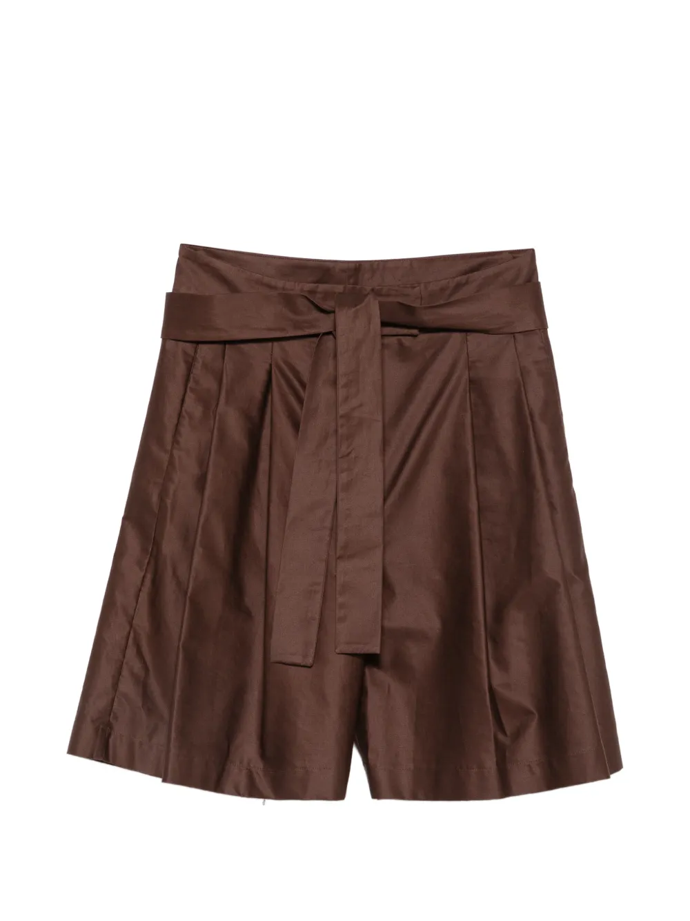 Dusan belted pleated shorts - Brown