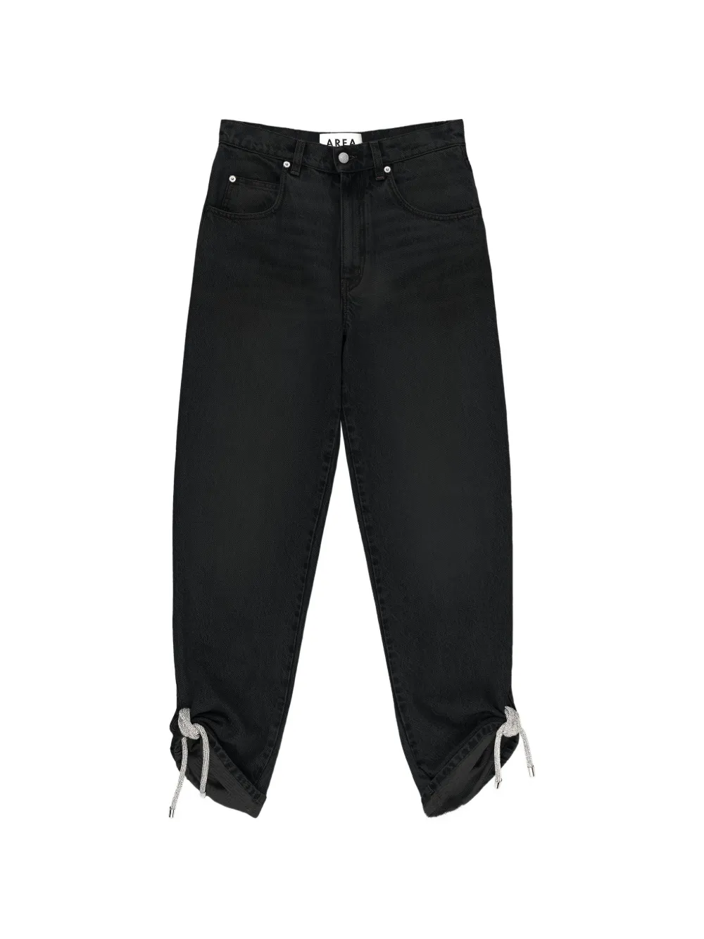 AREA crystal-knot jeans - Nero