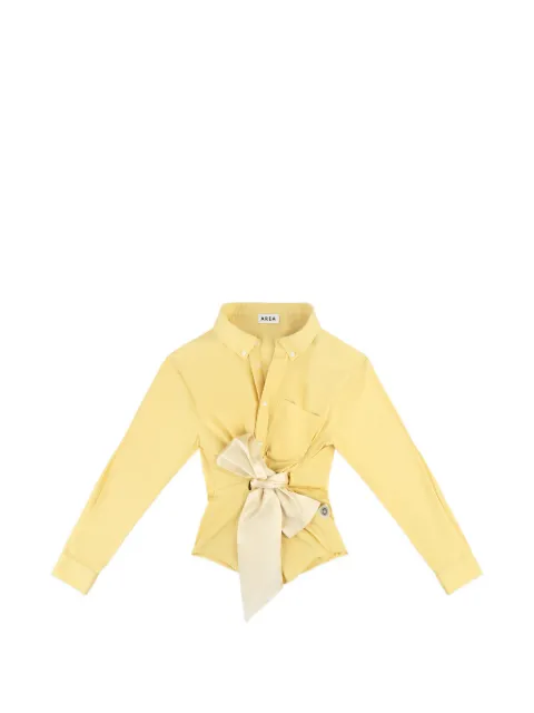 AREA satin-knot Oxford shirt