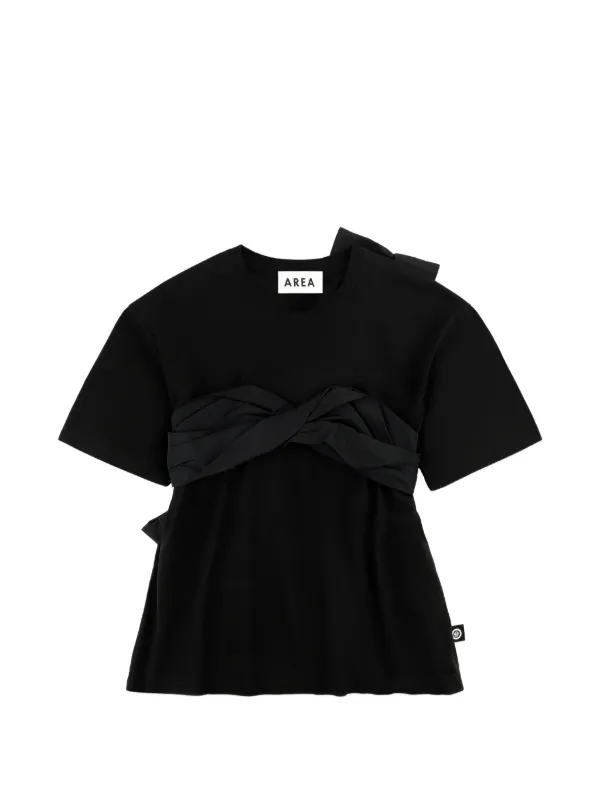 Area Taffeta-knot T-shirt in Black
