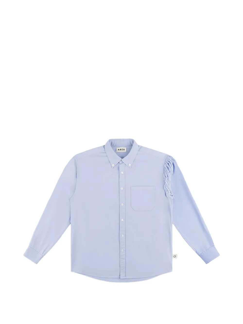 AREA deconstructed frayed-edge shirt - Blau