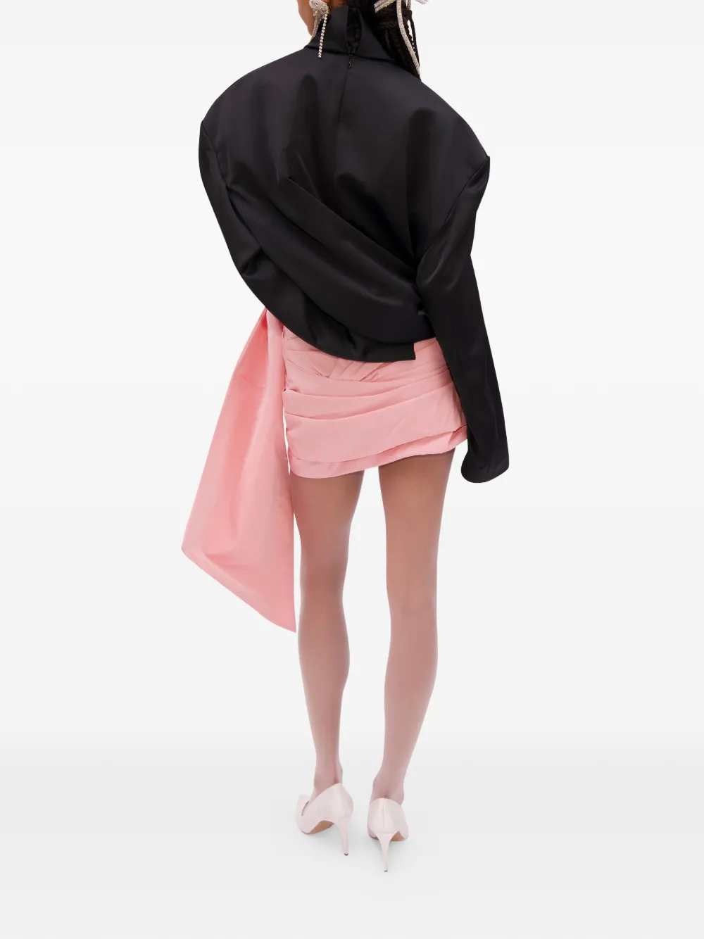 AREA Taffeta geknoopte rok Roze