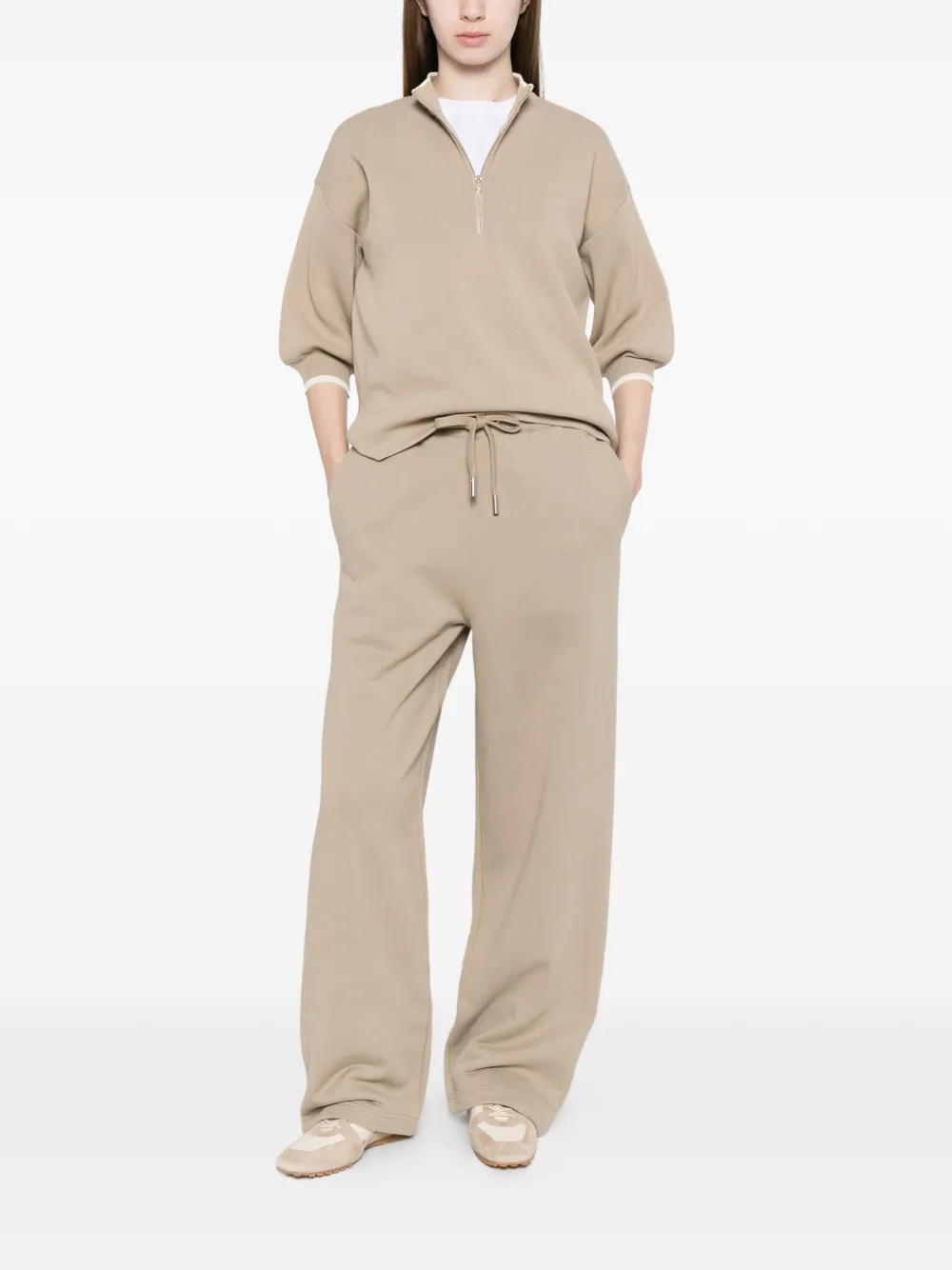  Max Mara Mxmorafo Half-zip Sweater - Neutrals 