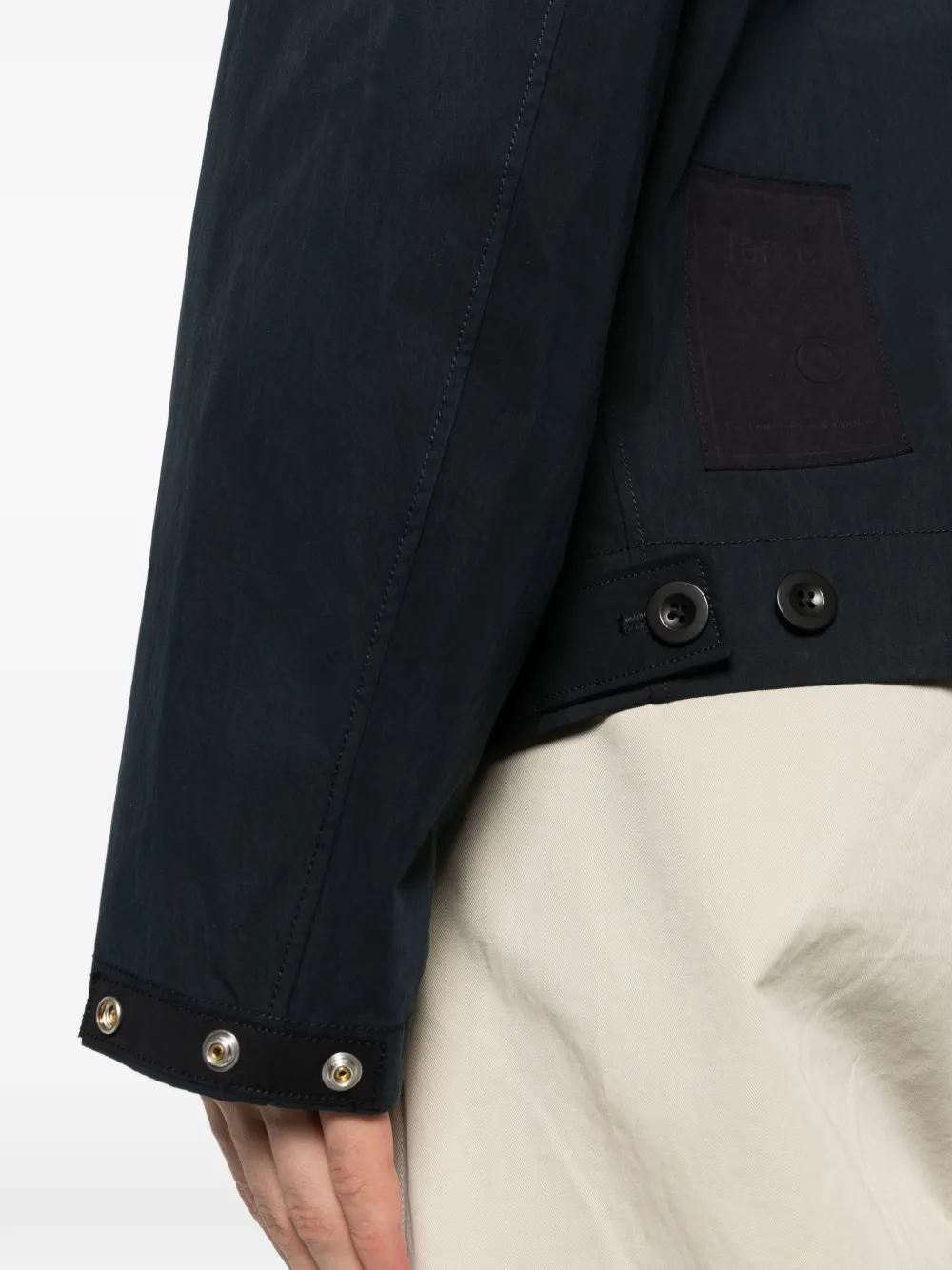 Ten C Mid Layer jack met hoge hals en rits Blauw