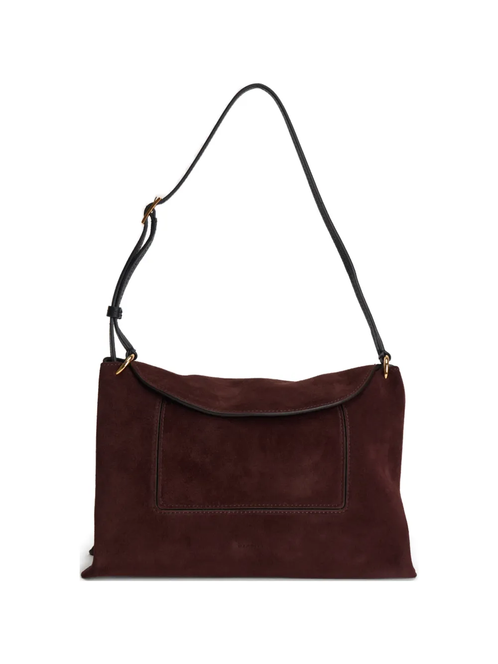 Wandler pocket suede tote bag - Marrone