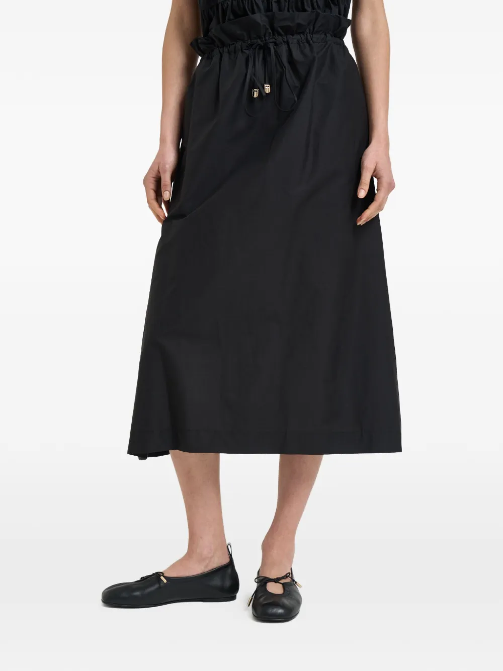 LIU JO ruffled drawstring skirt - Nero